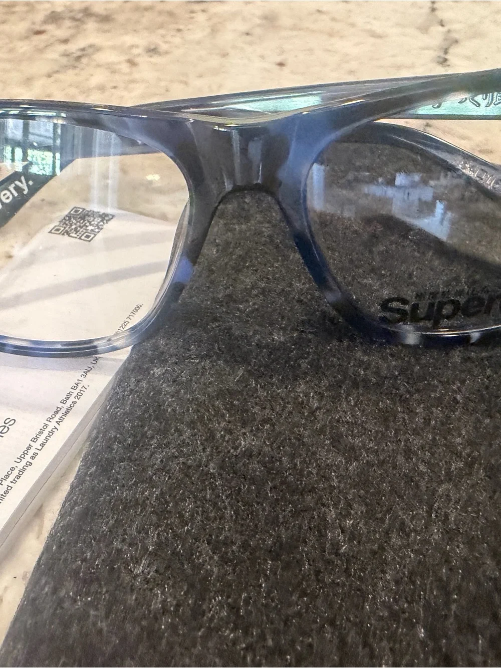 Superdry Translucent Blue Frame Glasses